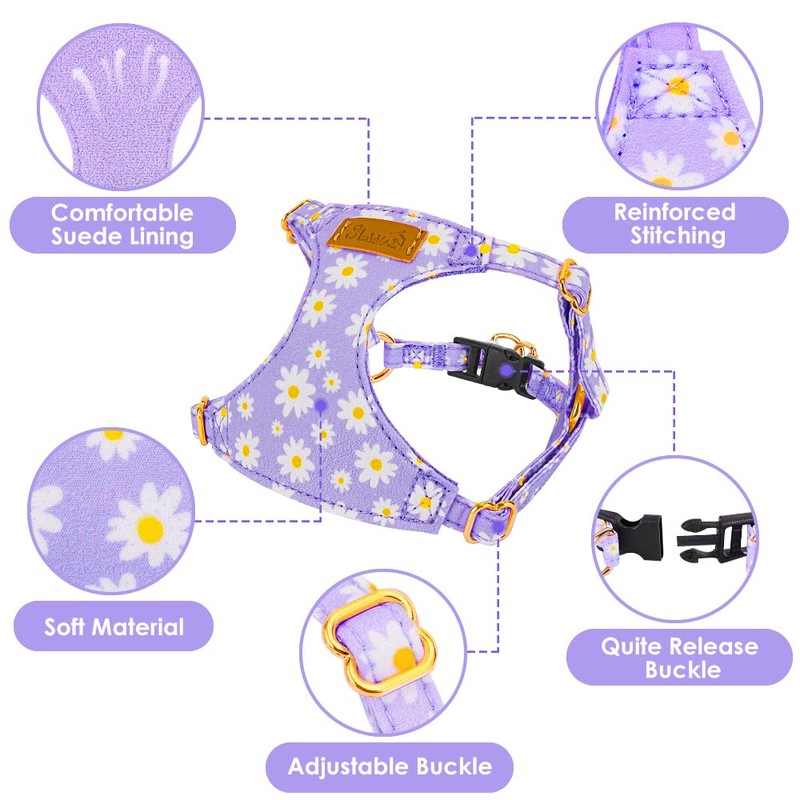 Lukovee Puppy Harness and Leash Set, No Pull Lightweight Soft