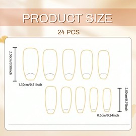 Shimmerz 24 Pieces Sticker Nails Long Square Nails Acrylic Gradient Purple Floral Design Black Purple Classic French Tip False Nails