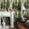 GRKECMC Peel and Stick Wallpaper Forest Removable Wallpaper Shiplap Green