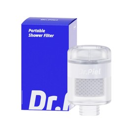 Dr.Piel Superior Travel Shower Filter – Ultra-Compact & Lightweight Portable Shower Filter, NSF Certified, Advanced Filtration for Travel & Hotel Use