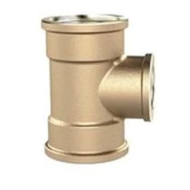 RIEGLER TRED341234MSIG Brass Blank T-Reducer, 3 x Female Thread, 2 x G 3/4 Inch Female Thread, G 1/2 Inch Thread Outlet, 16 Bar Operating Pressure
