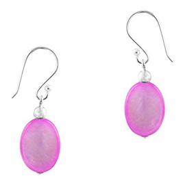Chic-Net Shell Mother of Pearl Silver Earrings 925 Silver Women's Jewellery Oval Pink, Shell, Shell