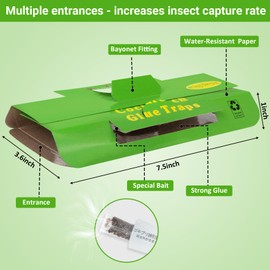 24 Pack Roach Traps Indoor Roach Killer Indoor Infestation, Cockroach Killer Indoor Home Cockroach Trap Sticky Traps for Insects