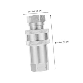 Ciieeo Hydraulic Connector Hydraulic Quick Couplers Hydraulic Hose Fitting Hydraulic Couplers with Dust Cap Quick Connect Couplings Couplers with Dust Covers Silver Rubber