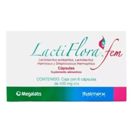 Lactiflora Fem Simbiótico Lactobacillus E Inulina 6 Cap                                                                                               