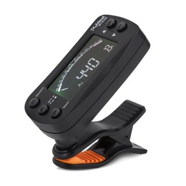 Guitar Tuner Metronome, 2 in 1 Clip-on Digital Instrument Tuner for Guitar, Bass, Violin, Ukulele Regulator Regulator Regulator Bass Guitar Tuner