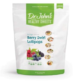 Dr. John's Healthy Sweets Sugar Free Berry Swirl Oval Lollipops (150 count, 2.5 LB)