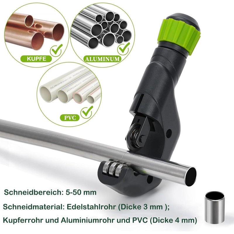 KEWAYO Pipe Cutter Set 5-50 mm with Deburring – Versatile