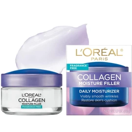 LOral Paris LOral Paris Collagen Day & Night Fragrance-Free Moisturizing Cream for Face, Neck & Chest, 48H Hydration, Smooths Skin & Reduces Look of Wrinkles for Bouncy, Younger-Looking Skin, Collagen Moisture Filler, 50ml