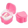 Denture Case Denture Cup with Strainer - Denture Bath Box