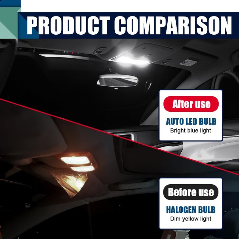 Middrivr 4PCS Interior Car LED Dome Light, Car Reading Light,