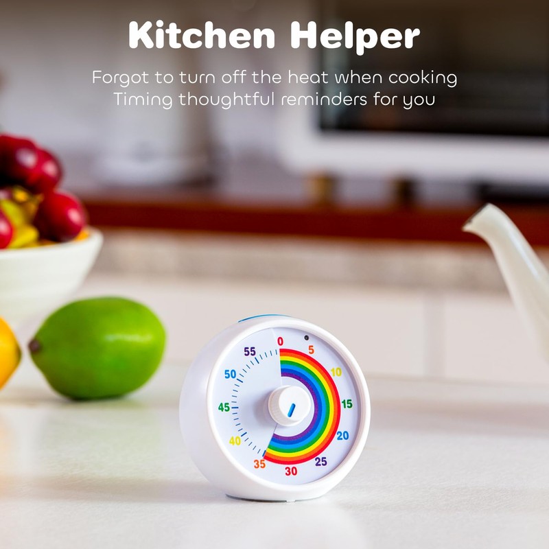Visual Timer for Kids, 60-Minute Countdown for Classroom Office Kitchen,