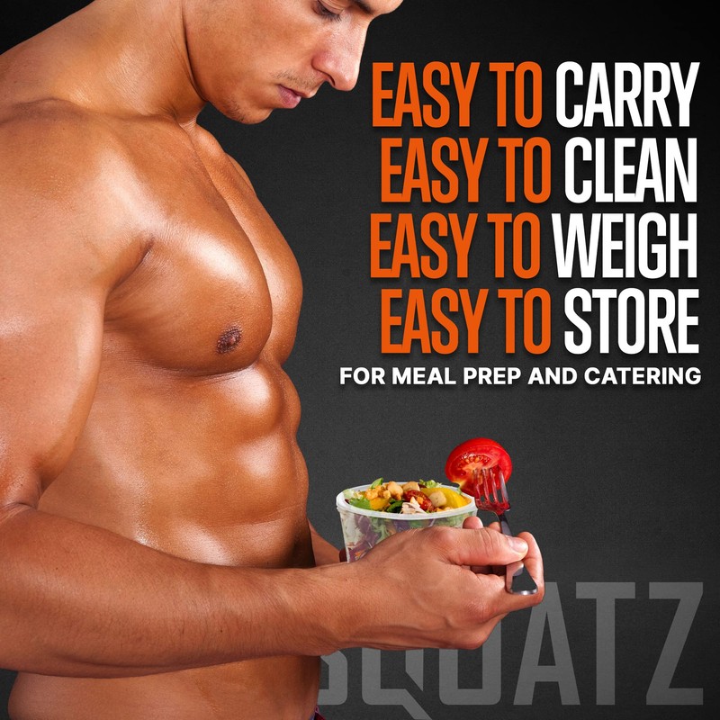 SQUATZ BPA-Free 16 oz Food Storage Containers with Lids –