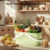 Plastic Shower Caddy Basket,Storage Basket with Handle Green