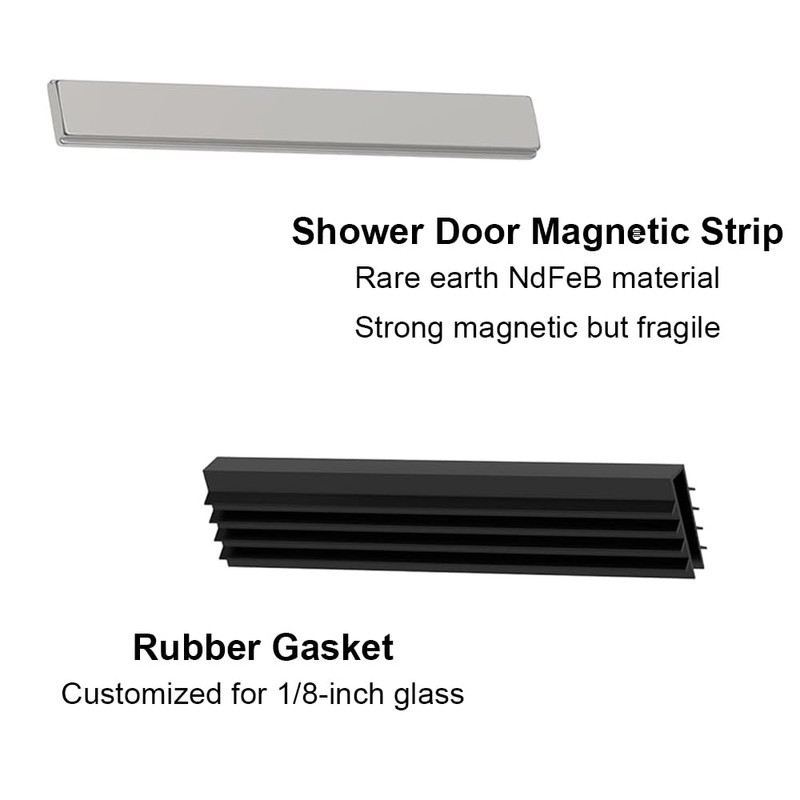 3Inch Aluminum Alloy Frameless Shower Door Handle, U Channel Door