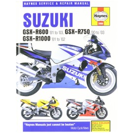 (SBSC) Suzuki GSX-R600, 750 & 1000, 00-'03 Technical Repair Manual