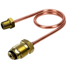 MCAMPAS 15 Inch Propane Regulator Copper Pigtail POL x 1/4"NPT Male Pipe Thread
