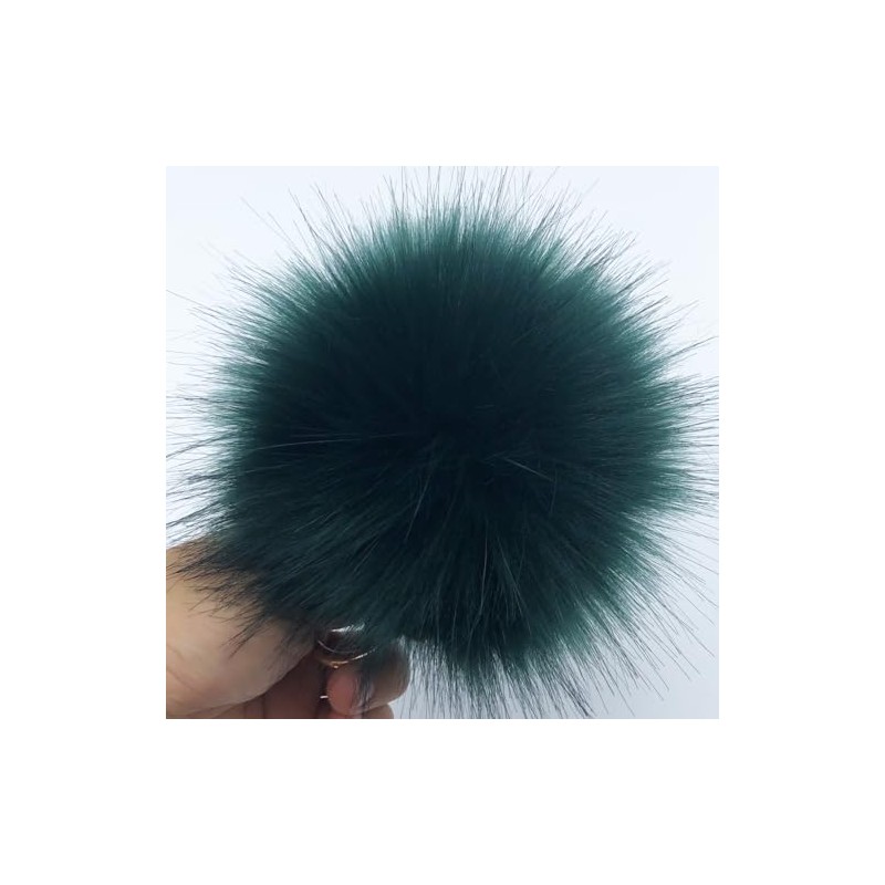 Sqzrpomddy Cute Keychain Pendant Faux Fur Large Fox Fur Pom