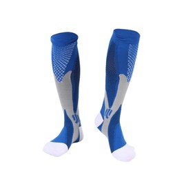 Costume Bay Compression Socks for Men & Women, for Sports Running, Travel, Flight, Anti Fatigue, Nursing, Varicose Veins, Pregnancy, Circulation and Recovery (Blue, M)