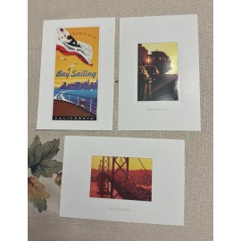 Greenhauscards Vintage Greenhaus Postcards SF Collection; Cable Car, Golden Gate & Bay Sailing