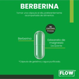 Berberina Flow 500 mg | 90 cápsulas – Control Natural de Azúcar y Colesterol