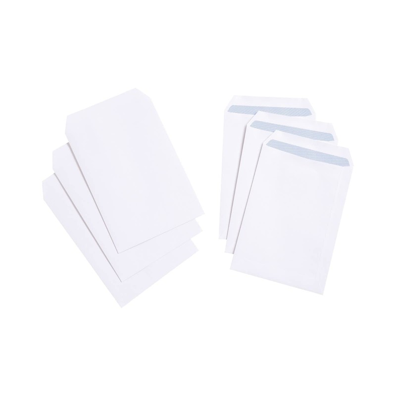 Evour, A5 / C5 White Self-Seal Pocket Envelopes, Letter Envelopes,