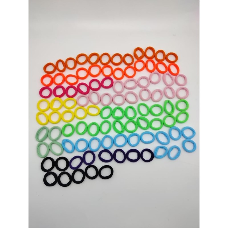 Generic Kids Hair Ties 100 Pieces Multicolor