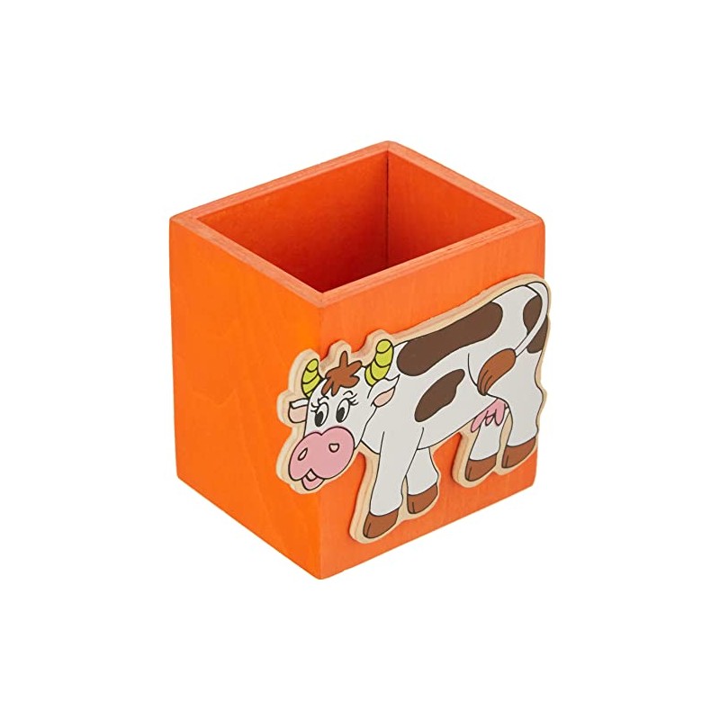 Woodyland Happy Engine Pencil Holder (1-Piece, assorted)