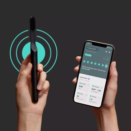 quip Smart Electric Toothbrush, Built-In Timer + Travel Case, All Black