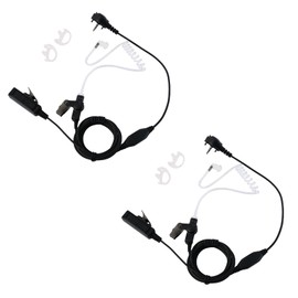 Klykon VX-261 Earpiece Headset with Ptt Mic for Motorola Yaesu Vertex Standard VX-230 VX-231 VX-298 VX-350 VX-351 VX-180 EVX-531 2 Way Radio Walkie Talkie,2 Pack