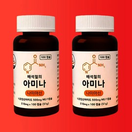 Vitamin B3 Bae Seok-cheol's Amina Niacin 500mg 100 capsules (2) / 비타민B3 배석철의 아미나 나이아신 500mg 100캡슐 2개