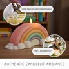 Luminara Flameless Home Decor - Pastel Crystal Rose Rainbow LED