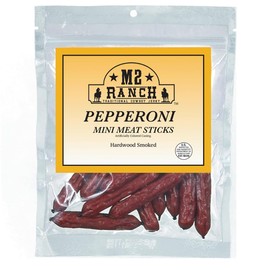 M2 Ranch Traditional Cowboy Jerky Mini Jerky Sticks, 5 Ounce (5 Ounce, Pepperoni)
