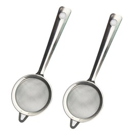 2 Pcs Tea Strainers, Tea Strainer Fine Mesh, Cocktail Strainer, Stainless Steel Metal Sieve with Non Slip Handle, Small Fine Mesh Strainer for Loose Tea, Coffee, Spices, Kitchen Sifter
