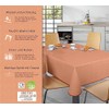 Oilcloth Tablecloth Wipe Clean Non-Slip with Piping Band Square Round