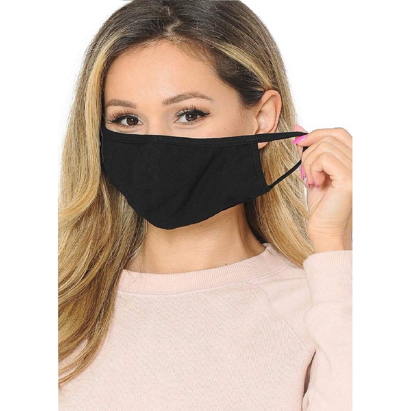 Komonee Cotton Washable Reusable Black Face Mask Dustproof Cloth Mouth