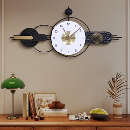 Anmotpe Oversized Large Modern Wall Clocks Iron Wall Clock Nordic Style Big Clocks Battery Operated for Living Room Office Bedroom kitchen-42 x 18.7 inch