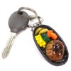 Food Sample Keychain Teppan Hamburger 281K