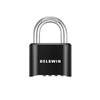 DELSWIN 4-Digit Combination Lock Outdoor Padlock - Heavy Duty Locker