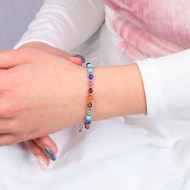 JJDreams Chakra Bead Bracelet Set Women's Yoga Bracelet Tree of Life Bracelet Natural Stone Bracelet Natural Stone Beads Women's Healing Crystals Bead Bracelet Gemstone Beads Bracelets for Men and