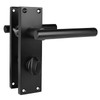 HANDLESTORE T-Bar Lever Backplate Door Handle | Black Door Handles