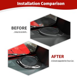 RT-TCZ for Jeep JK A Pillar Speaker Trim Cover for Jeep Wrangler JK JKU 2015 2016 2017 ABS Black Carbon Fiber Interior Accessories 2pcs