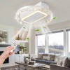 Modern LED Ceiling Fan 20 Inch Remote Control Reversible Motor