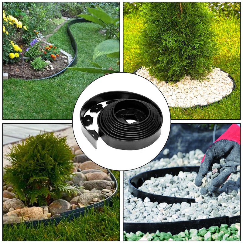 Yonroik No Dig Lawn Edging Kit,Landscape Edging with Stakes fit