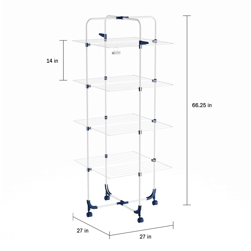 Lavish Home Clothes Drying Rack – 4-Tiered Laundry Station with