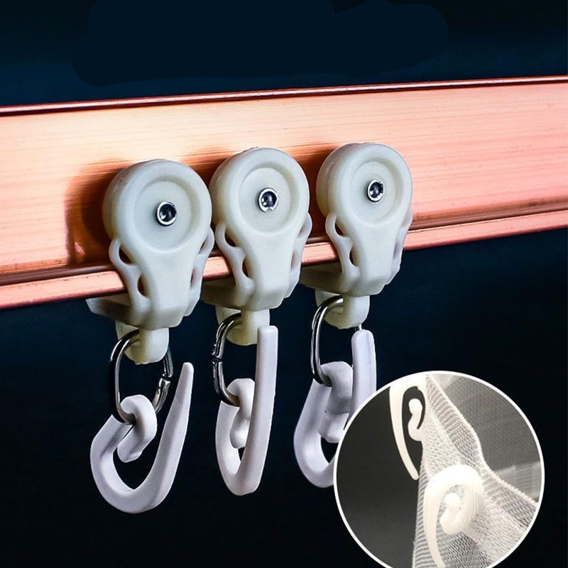 XUTONG 150PCS Curtain Hooks, Metal Drapery Rings and Plastic Hooks,