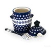 Bunzlauer Keramik Honey Pot with Honey Spoon Set Decor 166a