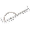Stainless Steel Protractor, 0-180 Degree Goniometer Adjustable Arm Angle Gauges