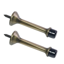 Midofar Triumph Hardware 3" inch Heavy Duty Solid Rigid Antique Bronze Door Stop with Soft Rubber Tip, Zinc Alloy Metal Solid Door Stopper Protect Wall & Door