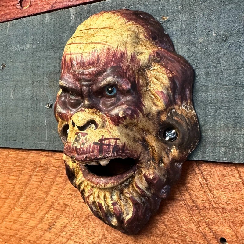 Bigfoot Sasquatch Cast Iron Wall Mounted Bottle Opener Vintage Antique